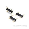 Conector de clavija de 1,27 mm en ángulo recto de 2 núcleos